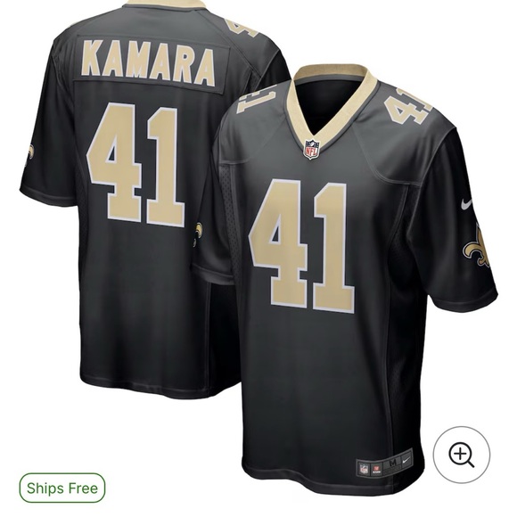 Men's New Orleans Saints Alvin Kamara Nike Black
Game Jersey - Picture 5 of 5